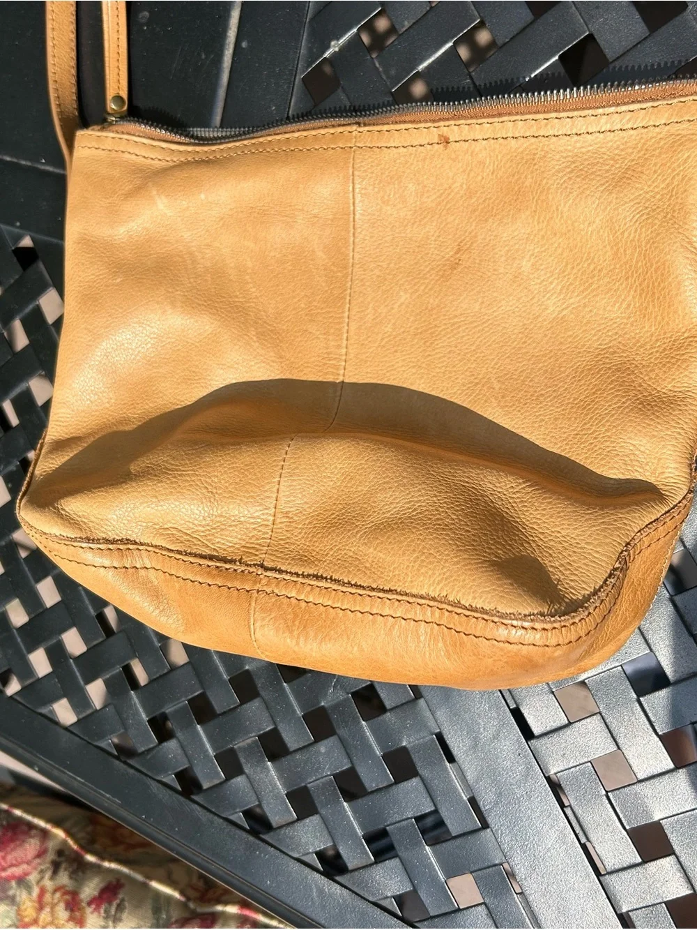American Leather Co. Tan Leather Crossbody Bag